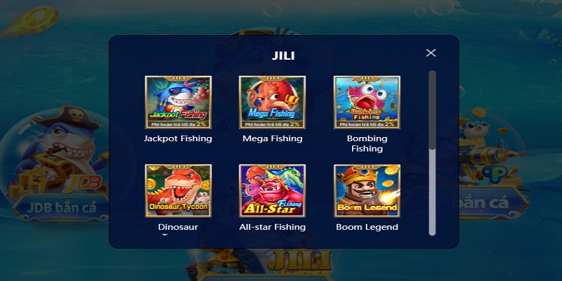 Sảnh cược bắn cá Kubet77 rất đa dạng, nhiều trò chơi hay